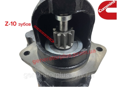 Стартер (редукторный) Cummins6BT/4BT 24V 37V66-08010-A C4988348 13F60123 21DQ003 Z-10 (подходит на генераторы) - 1