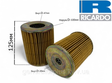Фільтр оливний вставка J0814A на генератор Ricardo