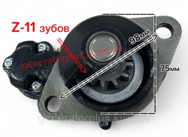 Стартер QDJ1332A QDJ1332 12 V Z-11 Зубів (підходить до генераторів) KM385T-12300J BB0F0054 J1332A - 1