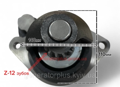 Стартер QDJ2711B 3708010AW22 Xichai, Dachai 6110, 6113 24V Z-12 зубов (подходит на генераторы) QDJ275A - 1