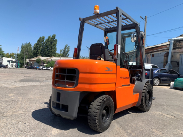 Навантажувач вилковий Mitsubishi на 15 великих нових колесах пневмо - 3