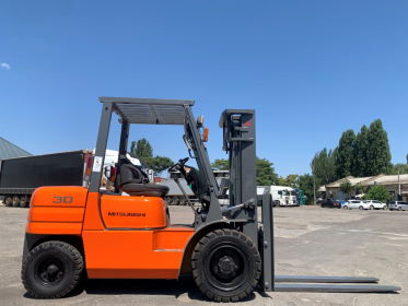 Навантажувач вилковий Mitsubishi на 15 великих нових колесах пневмо - 5